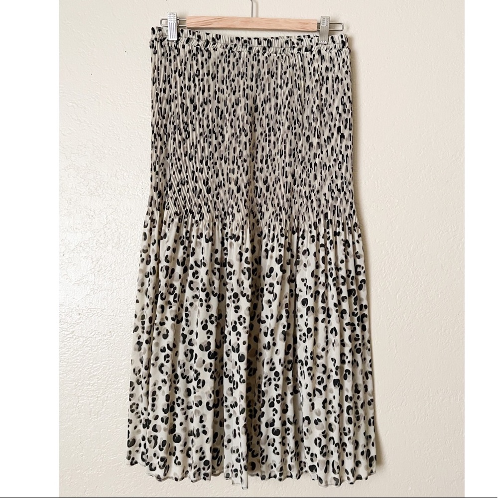 Vintage Allison Taylor Skirt Women size M Cheetah Leopard Animal Aline Pleats